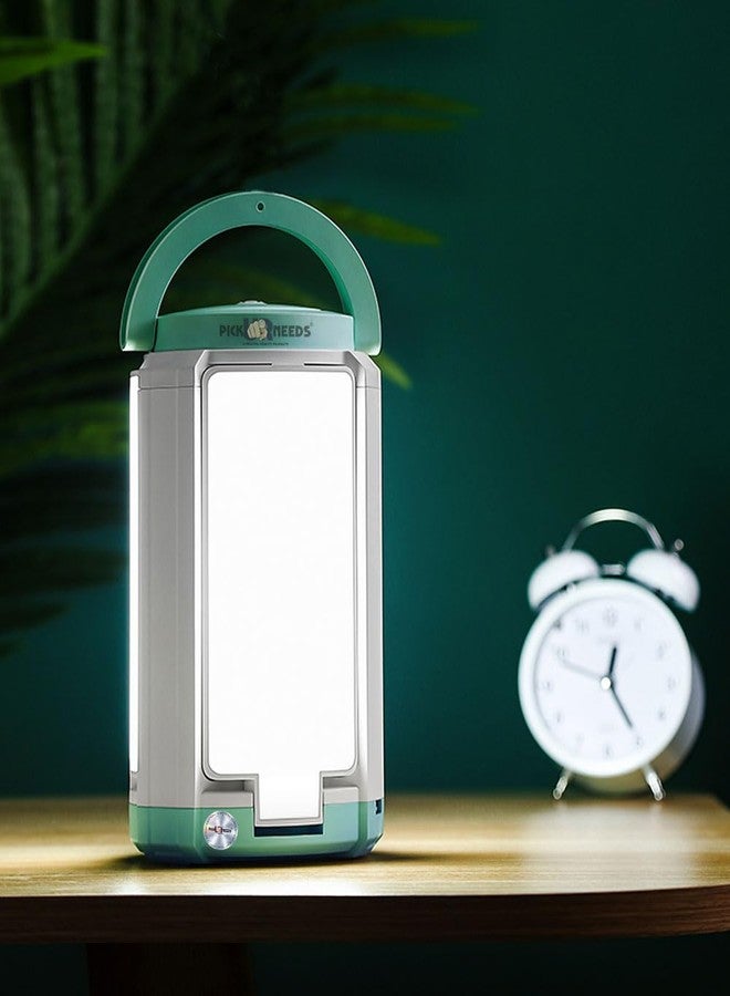 Pick Ur Needs Solar Rechargeable Emergency LED Foldable Floor Lantern Table Lamp Light (Green) - Image 1